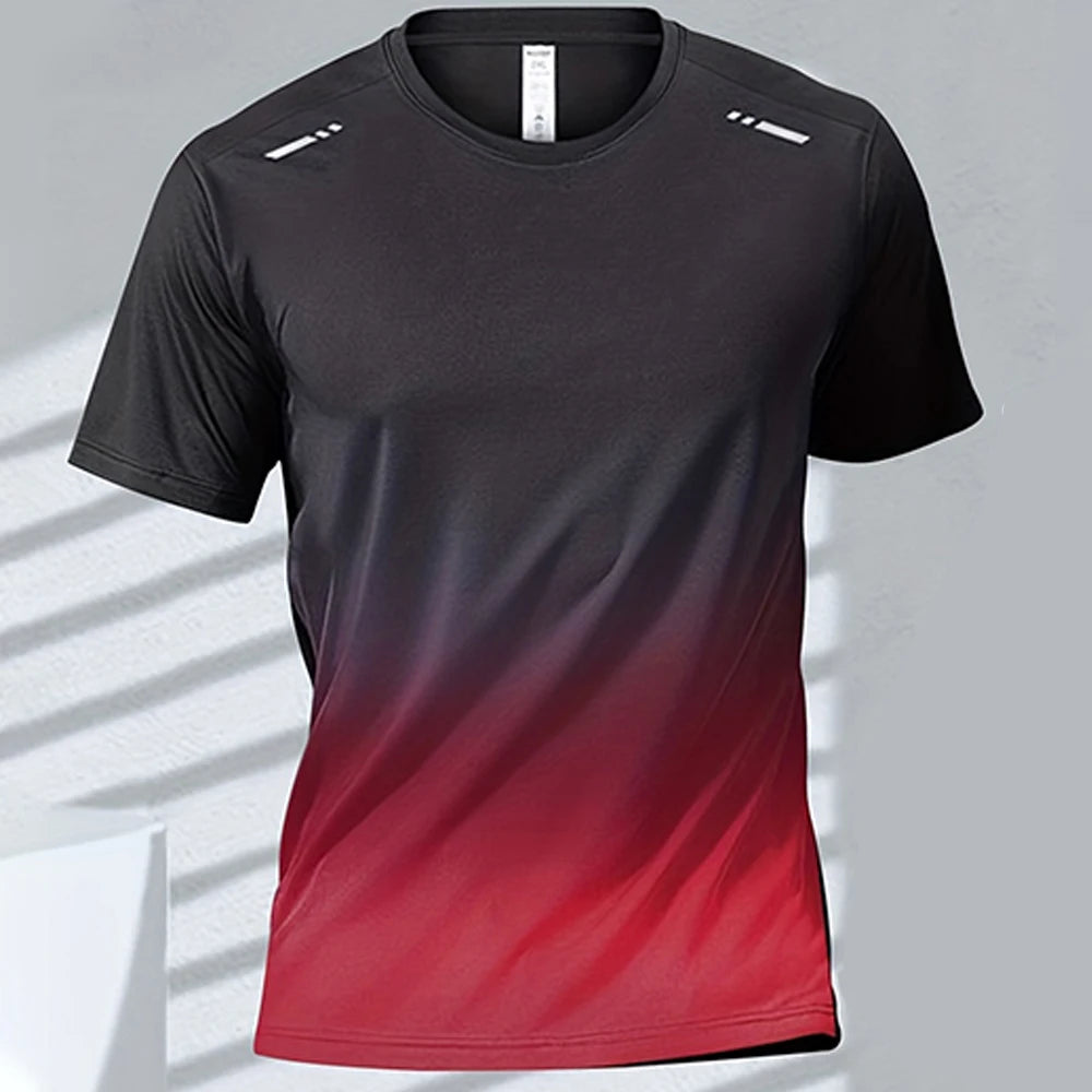 Men's Quick-Drying Gradient Sports T-Shirts – Perfect for Fitness &amp; Outdoor Activities image 8