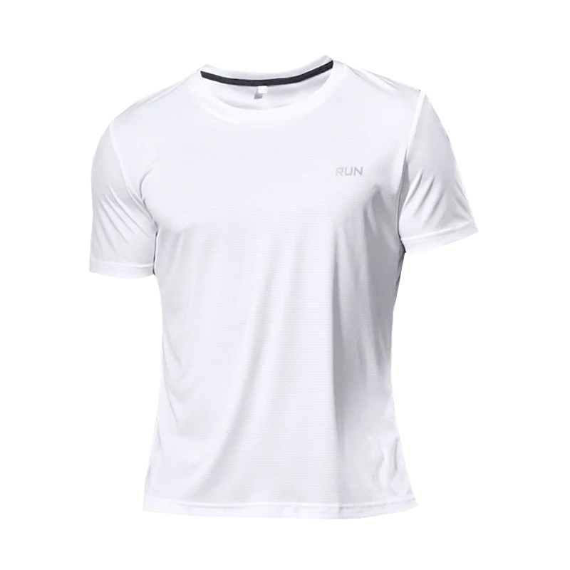 High Quality Polyester Men's Quick Dry Running T-Shirt – Perfect for Fitness and Training - White, XXXL (77-85 KG) image