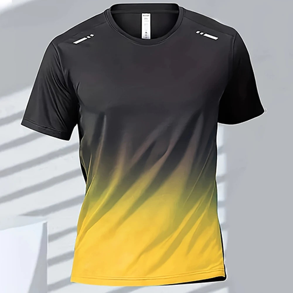 Men's Quick-Drying Gradient Sports T-Shirts – Perfect for Fitness &amp; Outdoor Activities image 5