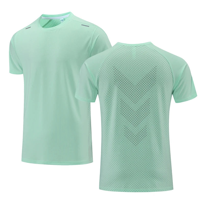 Quick Dry Men's Running T-Shirt – Perfect for Fitness and Casual Sportswear - green R7, M (155-165cm) image