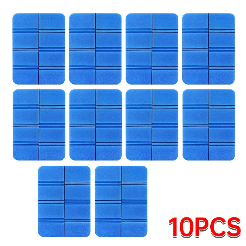 Portable XPE Folding Foam Pad – Essential for Outdoor Adventures - Blue 10pcs image