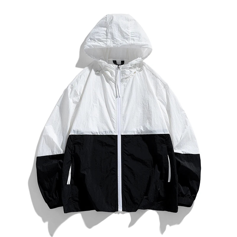Men’s Thin Summer Waterproof Jacket – Perfect for Outdoor Adventures - HCGD-6102-black, (AS) M or (EU) XS image