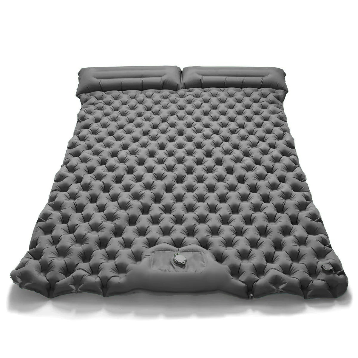 Outdoor Camping Double Inflatable Mattress – Ultralight and Extra Wide - Gray image
