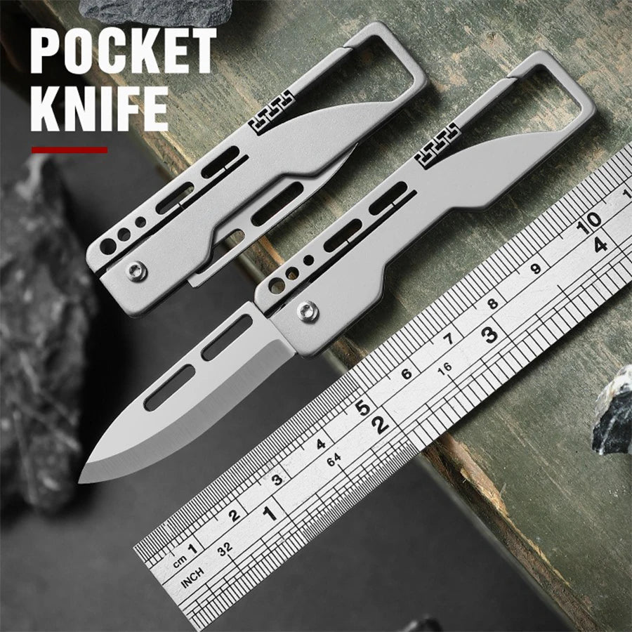 Multifunctional Titanium Alloy Keychain Mini Knife – Compact and Durable image 2