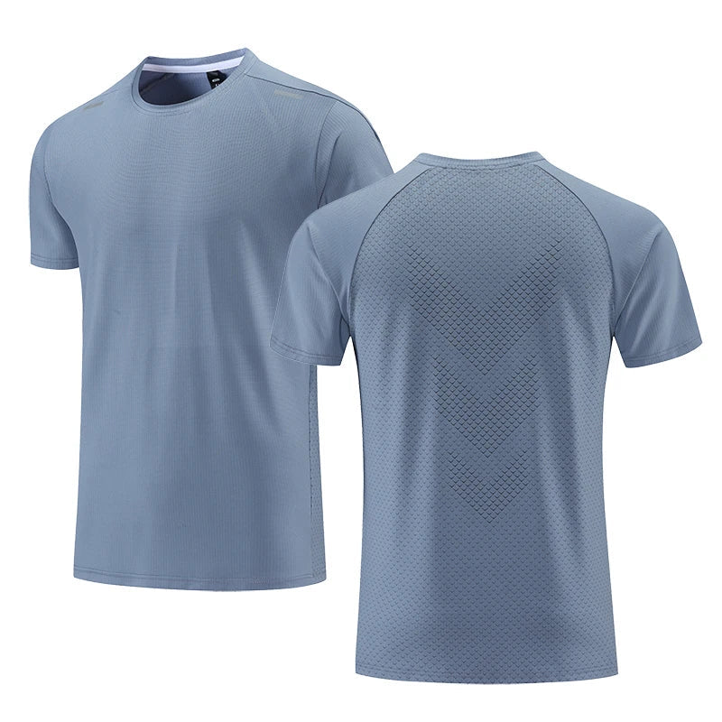 Quick Dry Men's Running T-Shirt – Perfect for Fitness and Casual Sportswear - blue R7, XL (170-175cm) image