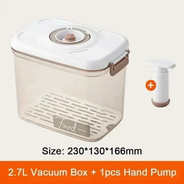 Food Vacuum Storage Box – Preserve Freshness with Large Capacity Containers - 2.7L with Hand Pump image