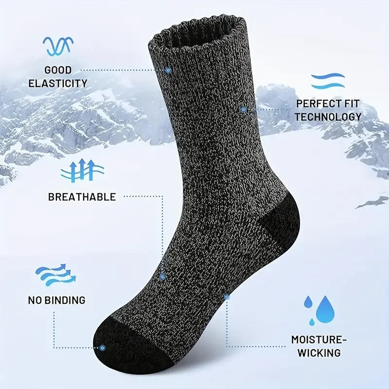 Ultimate Comfort and Warmth: Merino Wool Hiking Socks for Men image 2