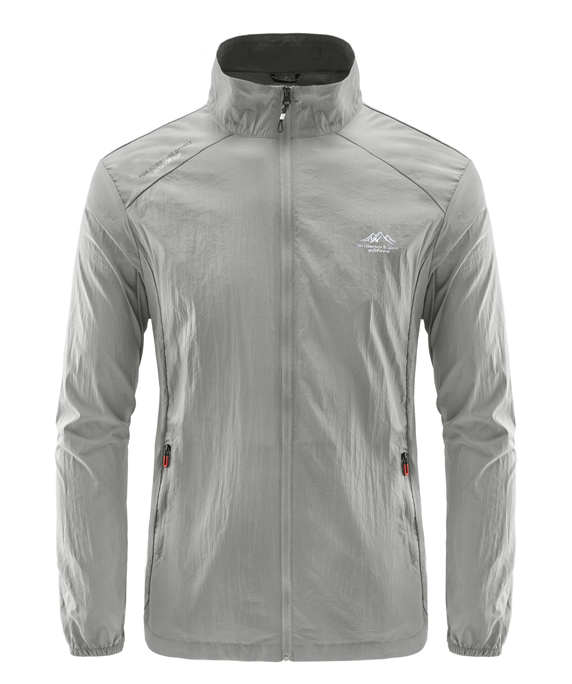 Summer Men's Ultralight Windbreaker – Sun Protection &amp; Water Resistant - Light Grey, M image