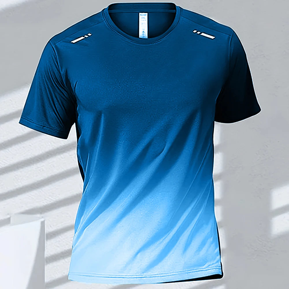 Men's Quick-Drying Gradient Sports T-Shirts – Perfect for Fitness &amp; Outdoor Activities - S51TX6034, 5XL image