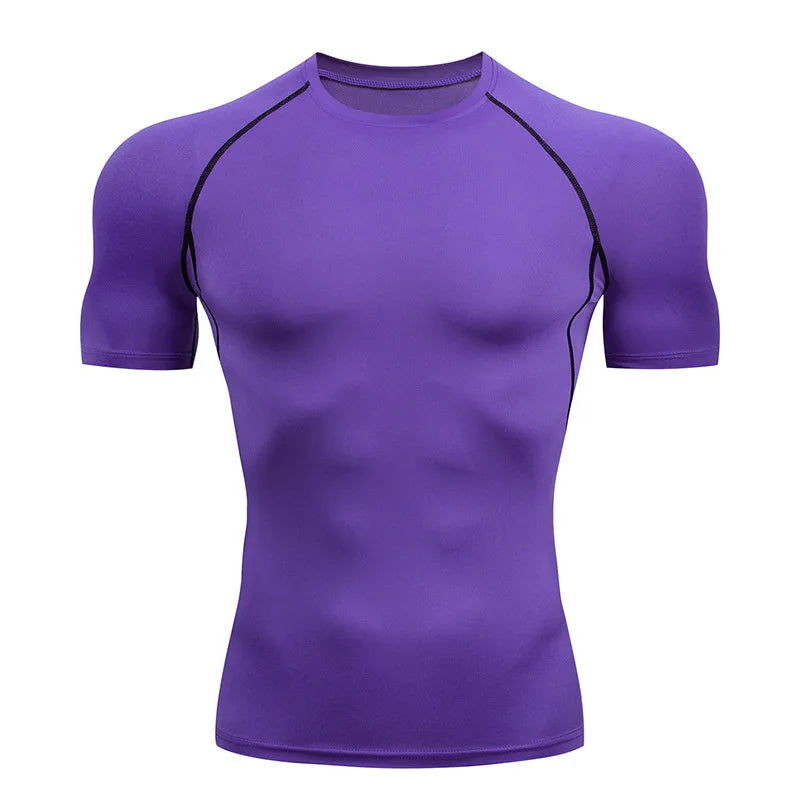 Men's Quick-Dry Sport T-Shirt – Ideal for Gym &amp; Running - PURPLE, XXL image