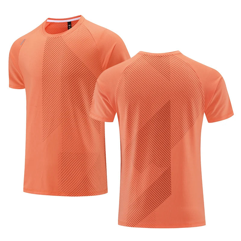 Quick Dry Men's Running T-Shirt – Perfect for Fitness and Casual Sportswear - orange R8, M (155-165cm) image