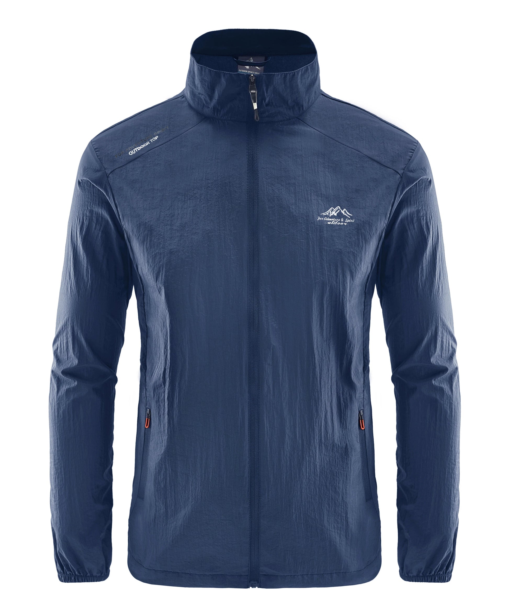 Summer Men's Ultralight Windbreaker – Sun Protection &amp; Water Resistant - Navy Blue, L image