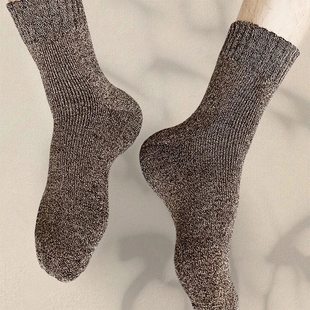 Cozy Comfort: Thick Woolen Socks for Men – Perfect for Autumn &amp; Winter image 4