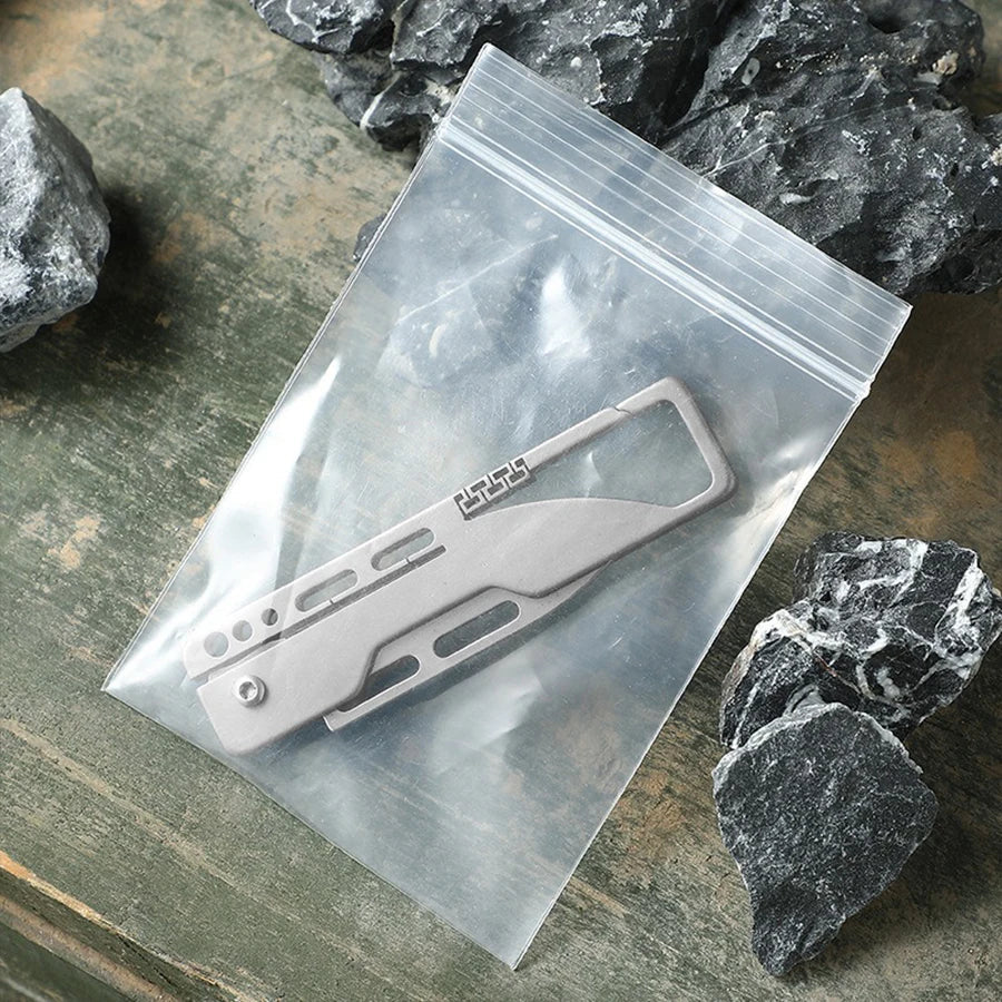Multifunctional Titanium Alloy Keychain Mini Knife – Compact and Durable image 3