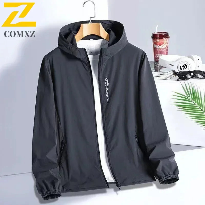 New Summer Sun Protection Clothing – Men's UV Ice Silk Hooded Jacket image 0