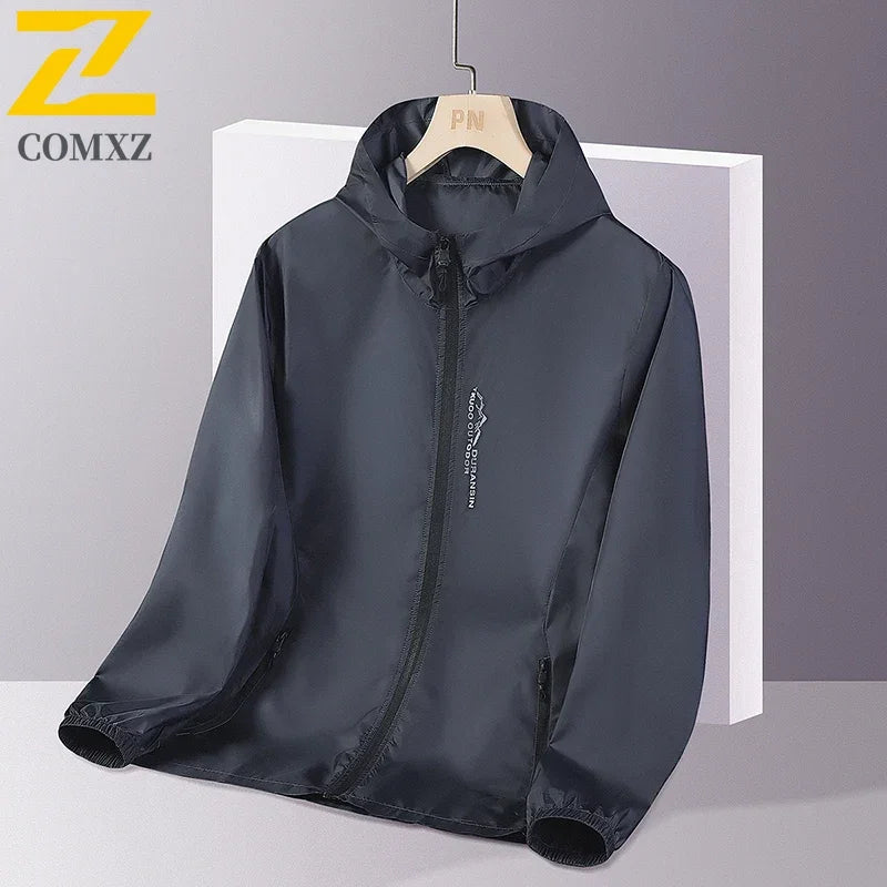 New Summer Sun Protection Clothing – Men's UV Ice Silk Hooded Jacket image 1