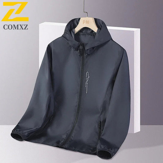 New Summer Sun Protection Clothing – Men's UV Ice Silk Hooded Jacket image 1