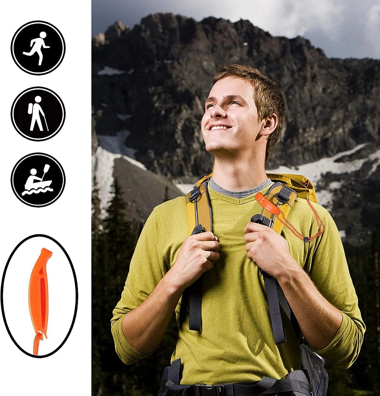 1PC Emergency Whistles with Lanyard – Safety Gear for Outdoor Adventures image 5