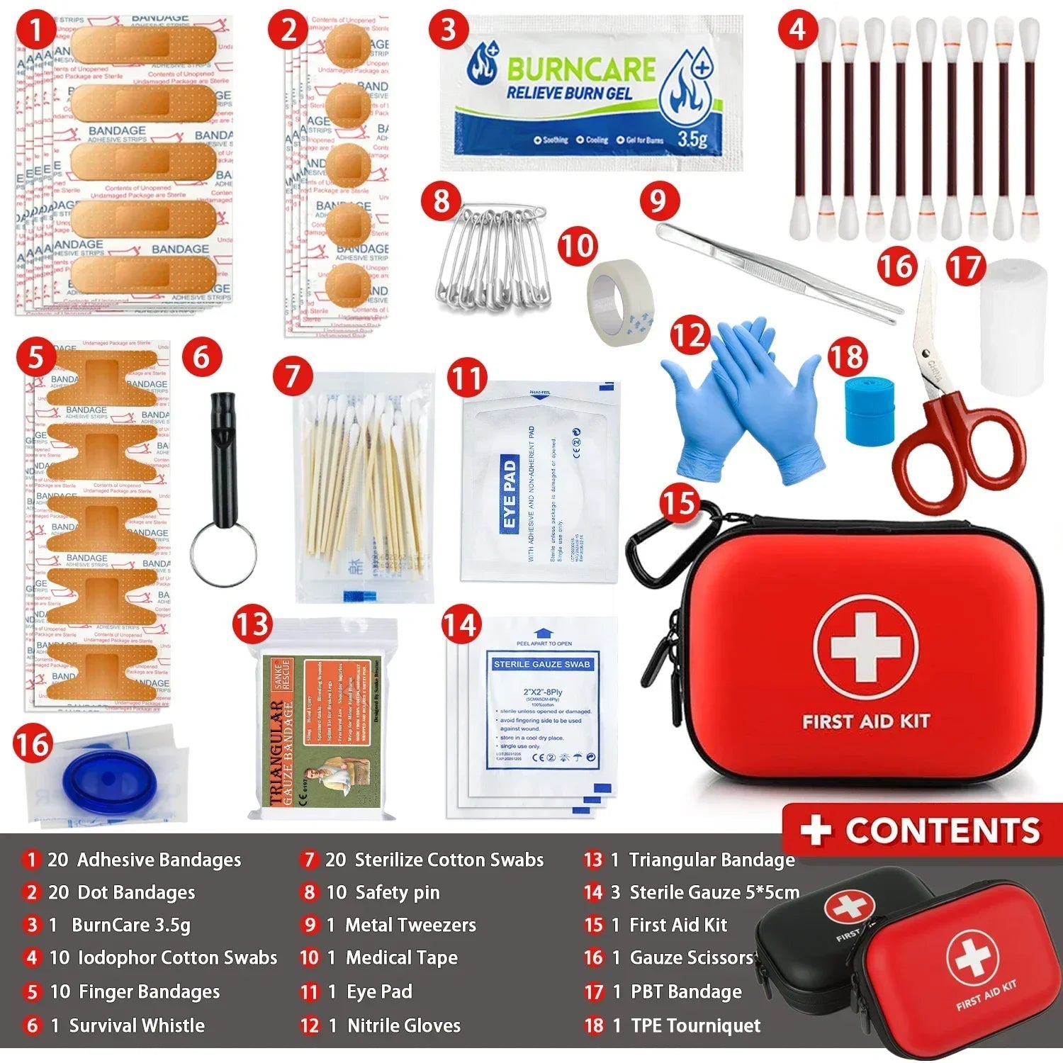 First Aid Kit 26-330 Piece All-Purpose Tactical Emergency Kit image 5