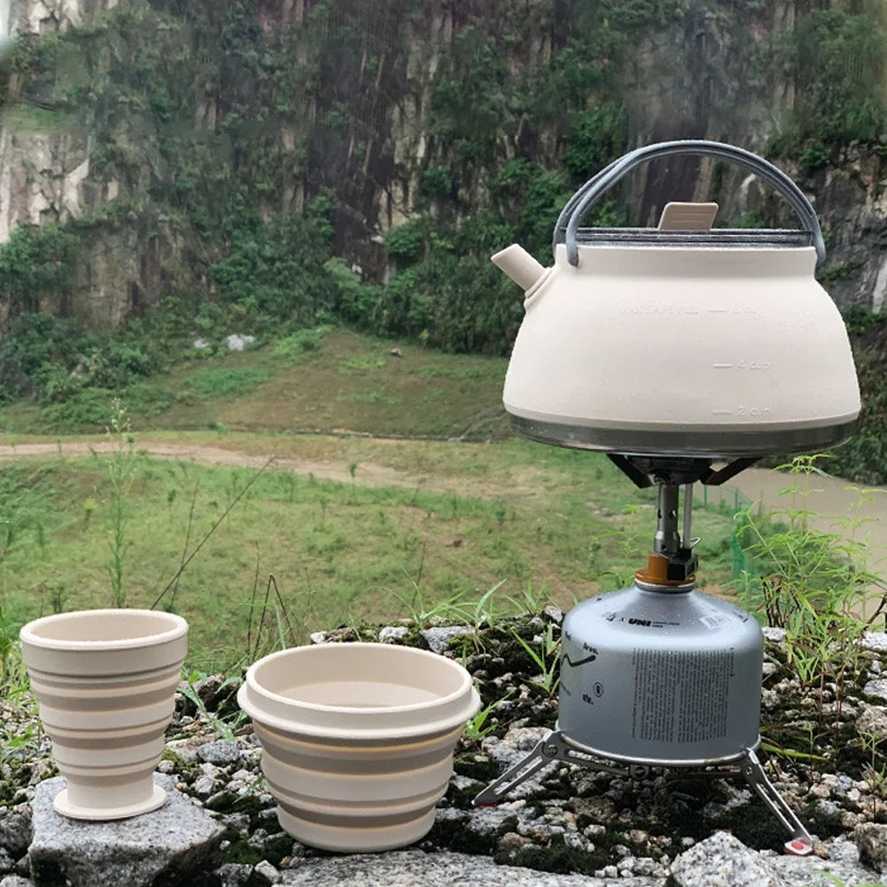 Portable Foldable Silicone Kettle for Outdoor Adventures image 2