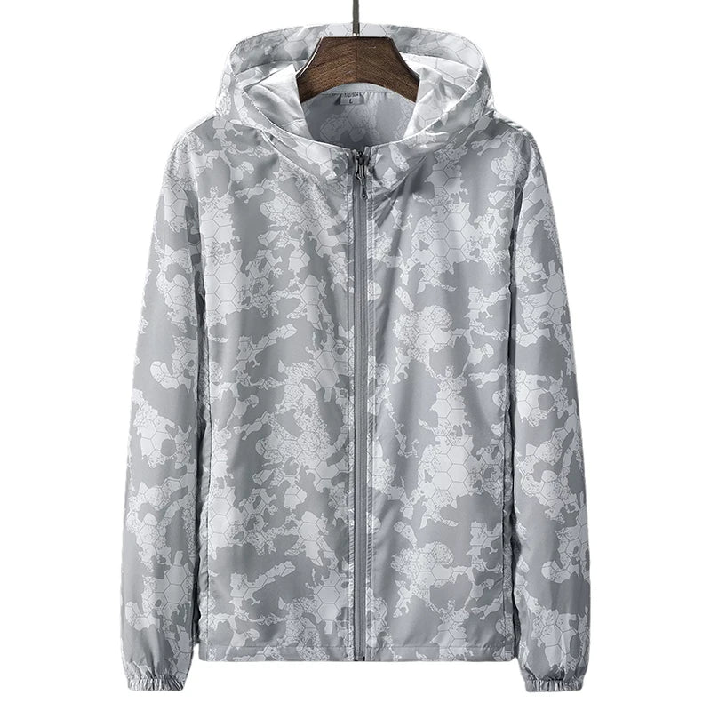 2025 New Summer Waterproof Sunscreen Jacket – Ultimate UV Protection - Gray, XL image