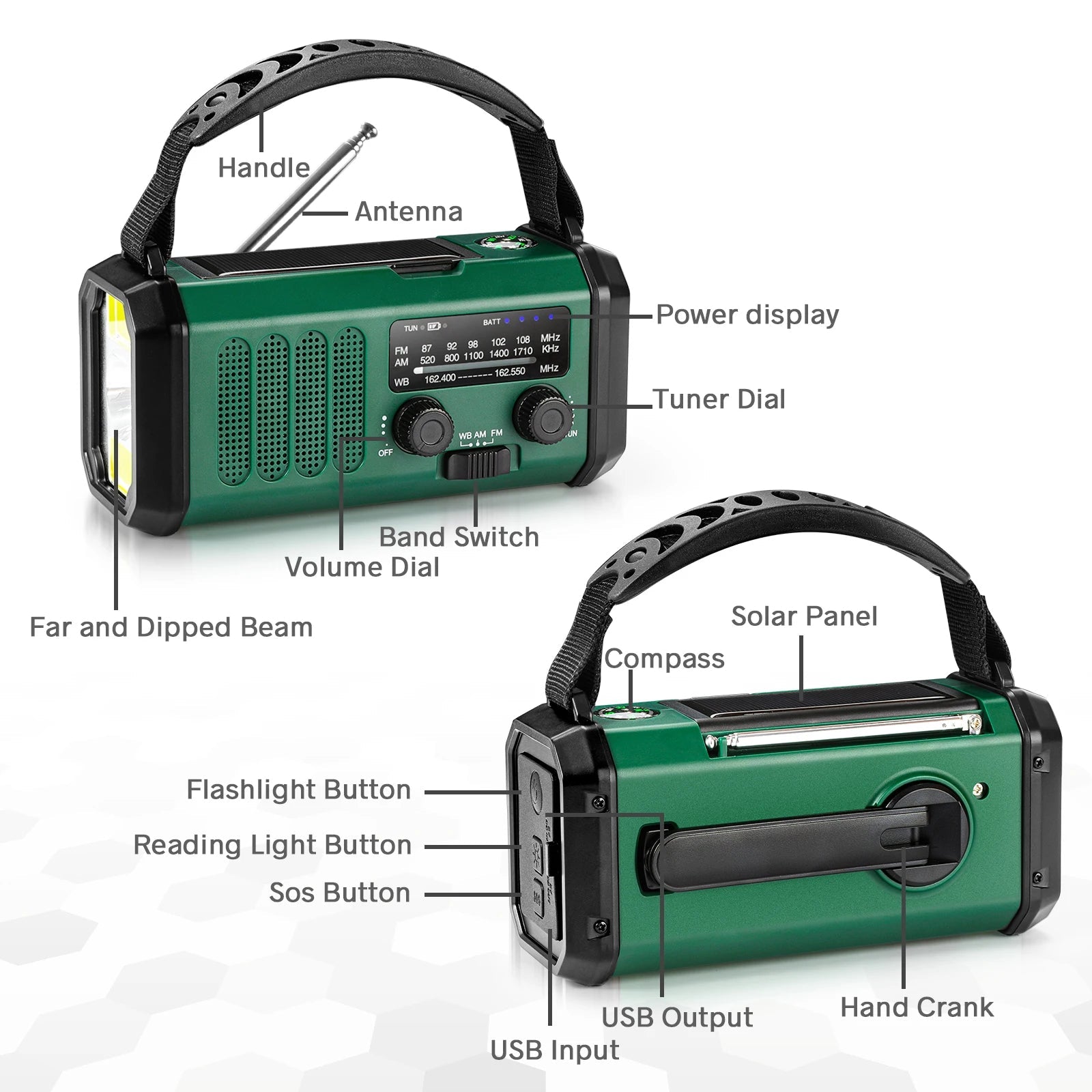 Woopker Radio E30 – Versatile Emergency Companion with 10000mAh Power Bank image 4