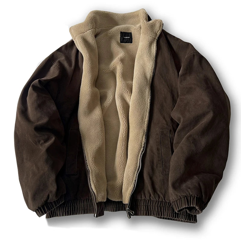 Japanese Vintage Polar Fleece Jacket – High-Quality Winter Streetwear image 7
