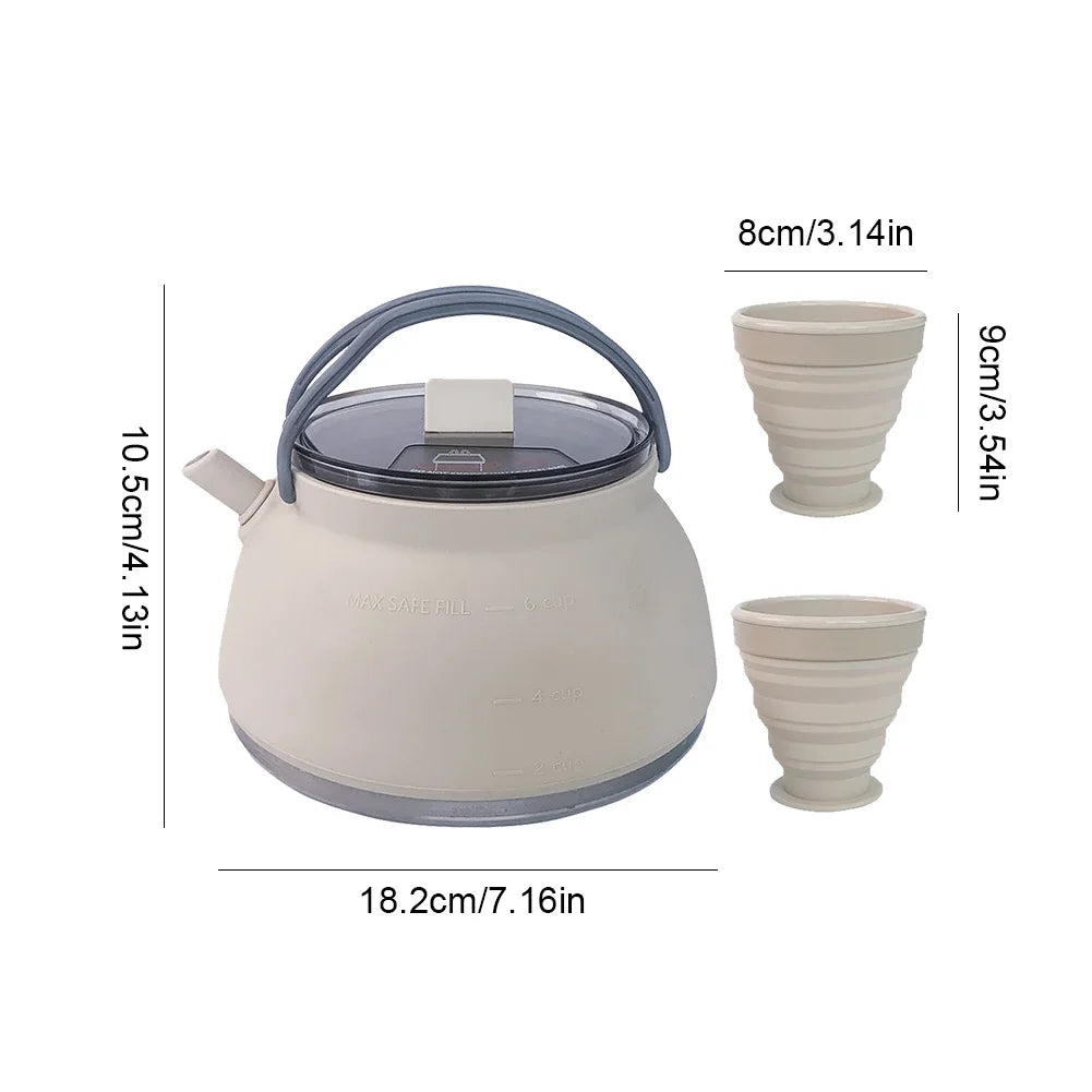 Portable Foldable Silicone Kettle for Outdoor Adventures image 5