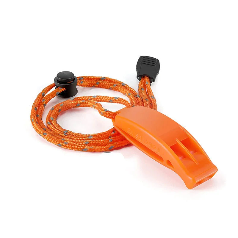 1PC Emergency Whistles with Lanyard – Safety Gear for Outdoor Adventures - Orange image