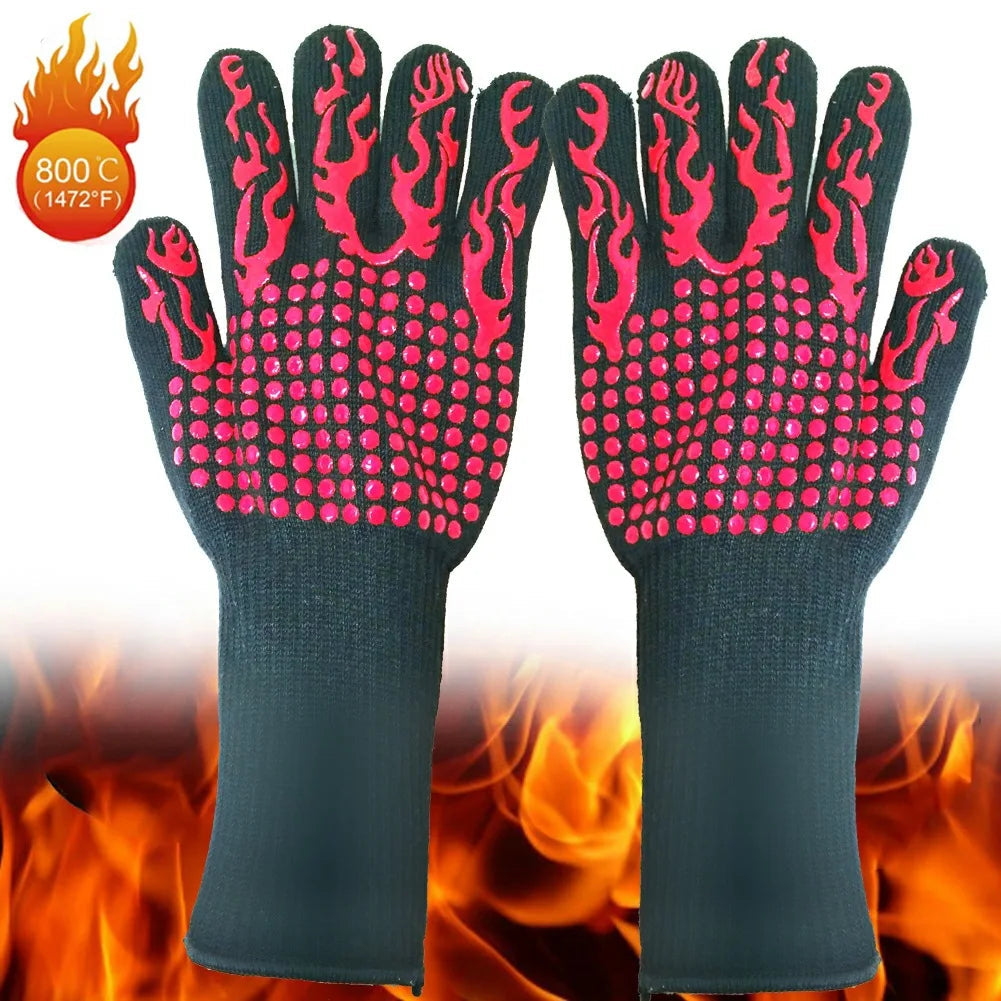 One Piece BBQ Gloves – High-Temperature Resistance Oven Mitts image 10