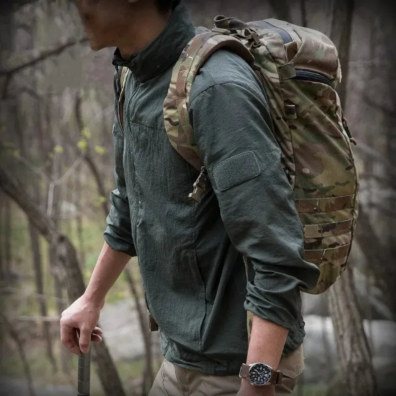 Military Quick Dry Tactical Jacket – Ultra Light Waterproof Outerwear - Army green, S image