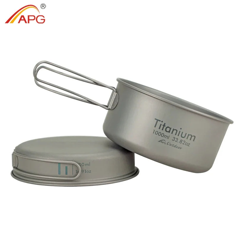 APG Ultralight Titanium Pan and Bowl Set – Perfect Cookware for Outdoor Enthusiasts image 0