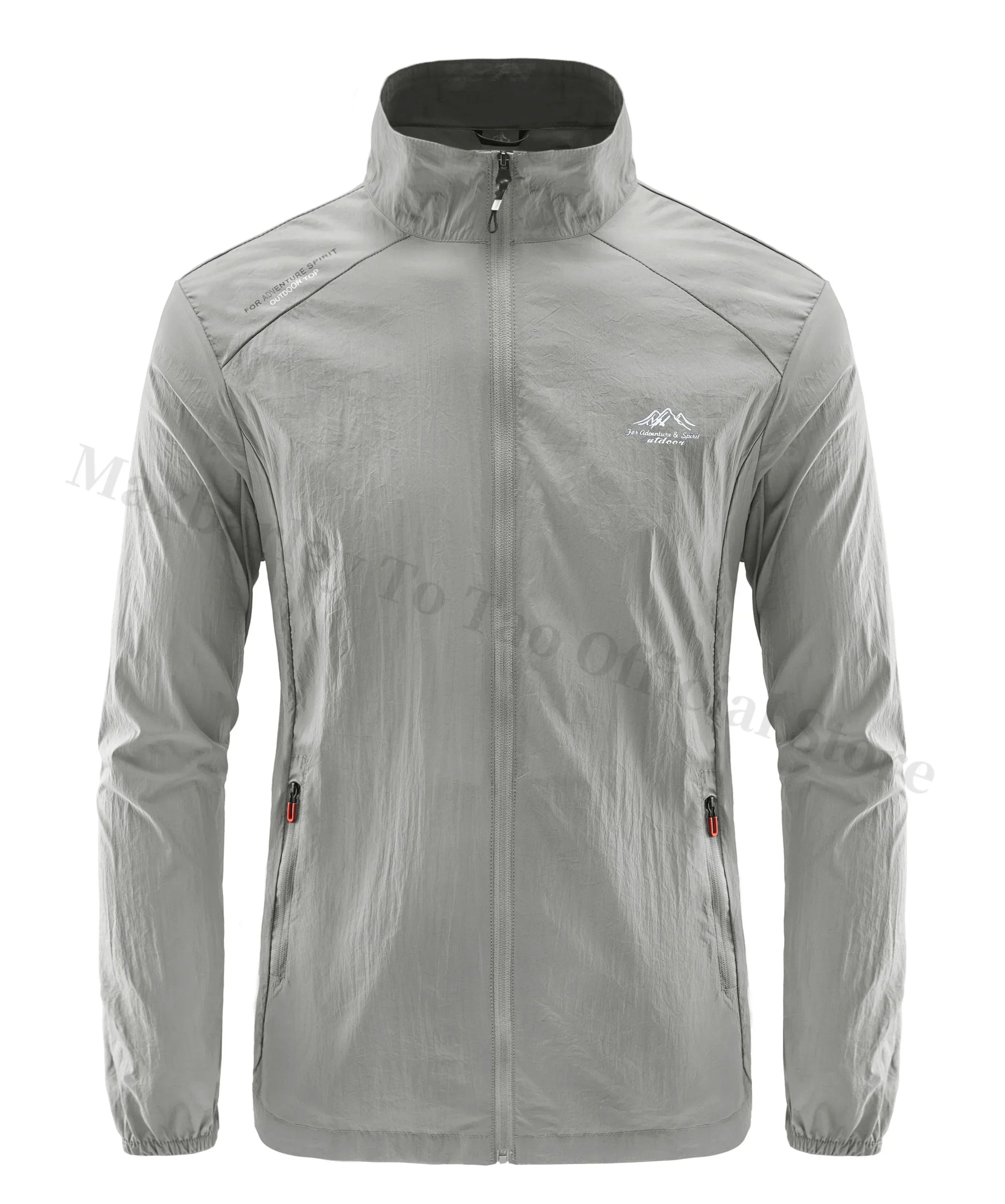 Summer Skin Windbreaker – Men's Ultra Light UV Sunscreen Jacket - Light GreySF, (AS) XL or (EU) S image