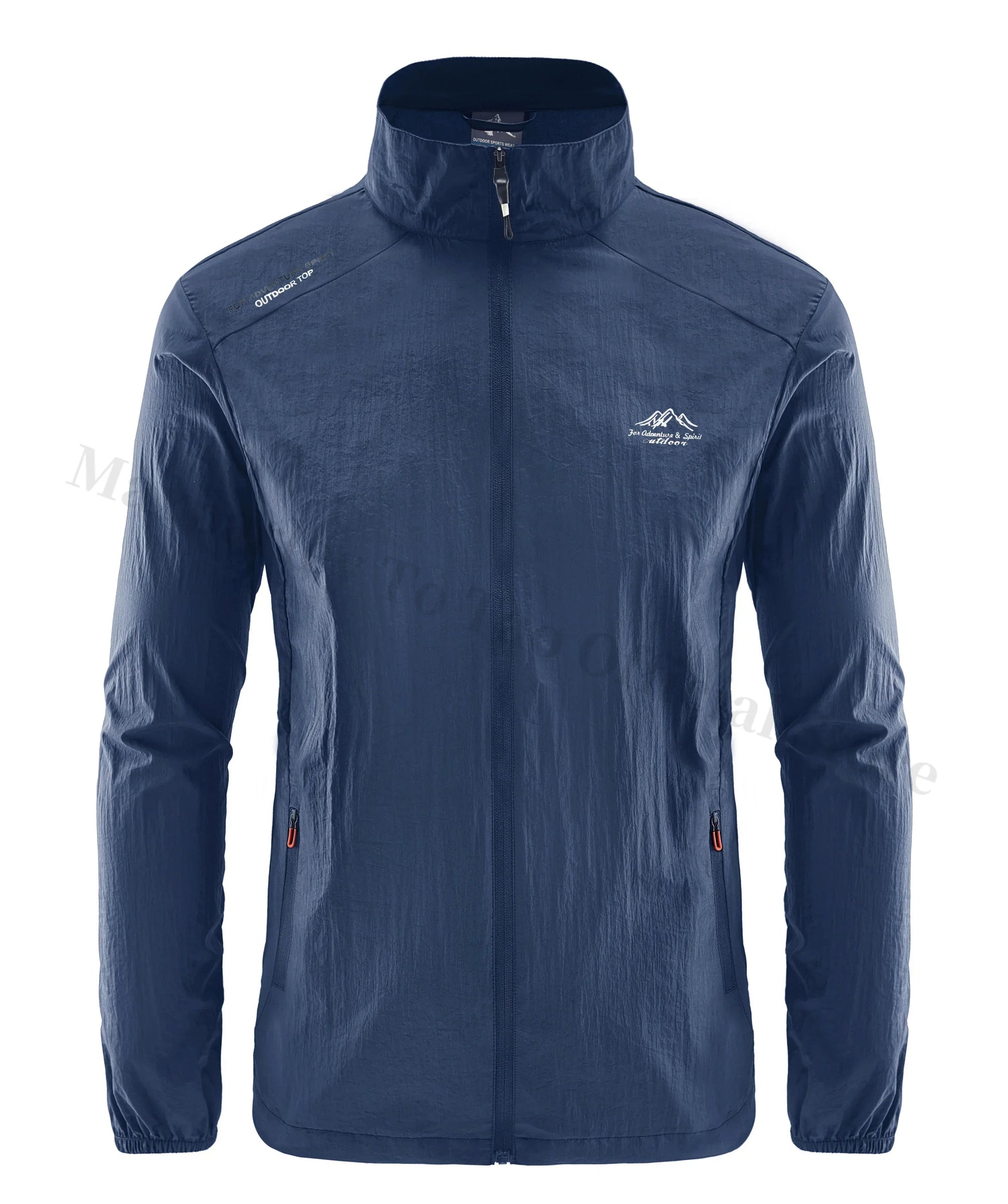 Summer Skin Windbreaker – Men's Ultra Light UV Sunscreen Jacket - Navy Blue, (AS) L or (EU) XS image
