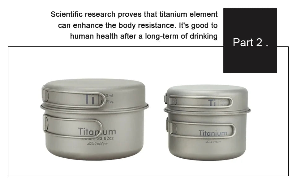 APG Ultralight Titanium Pan and Bowl Set – Perfect Cookware for Outdoor Enthusiasts image 3