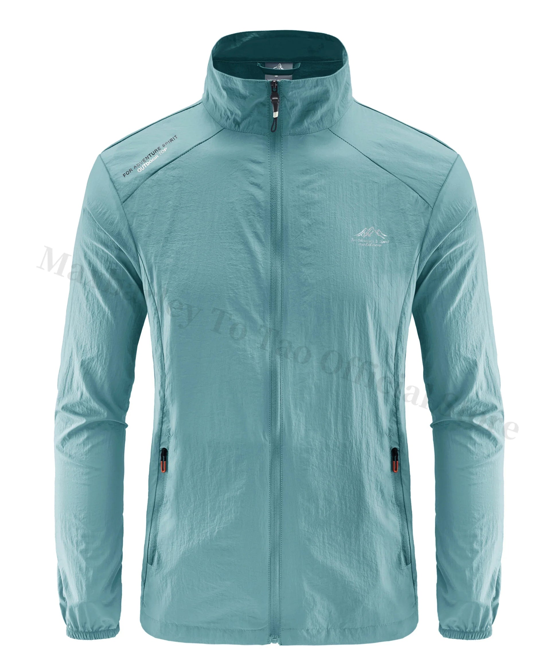 Summer Skin Windbreaker – Men's Ultra Light UV Sunscreen Jacket - Haze BlueSF, (AS) 4XL or (EU) XL image
