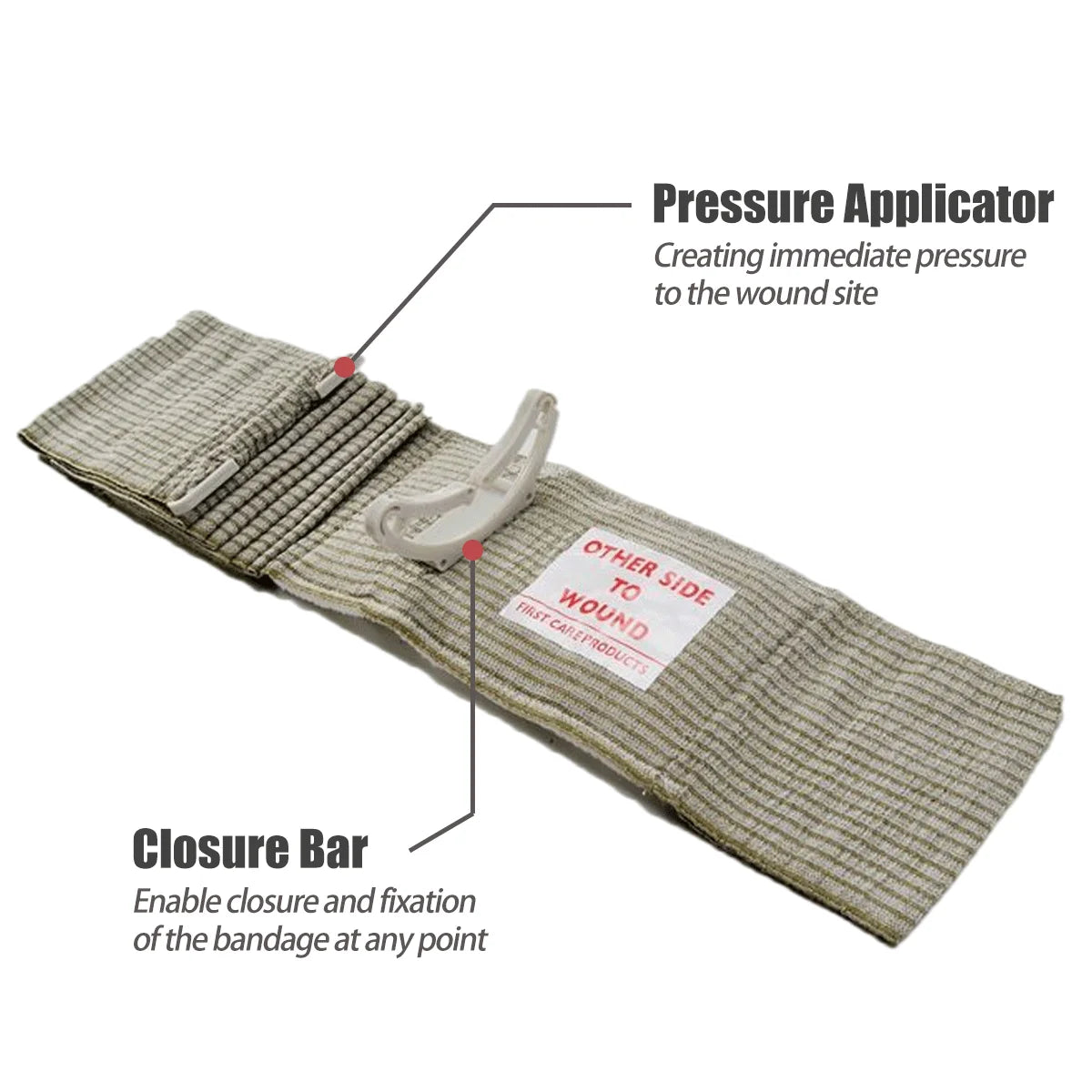 RHINO RESCUE 4/6" Israeli Style Emergency Bandage – Tactical First Aid Essential image 4