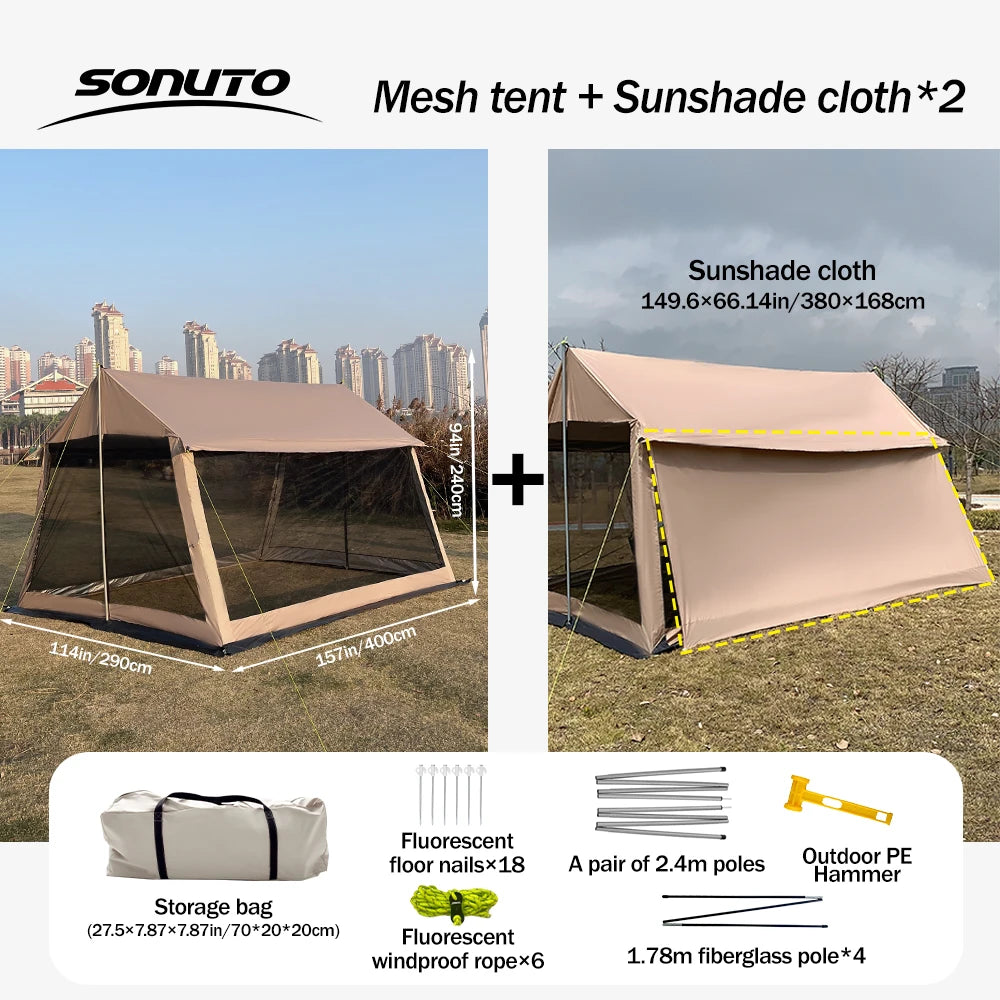 210D Outdoor Family Tent – Spacious, Portable, and Protective Shelter image 8
