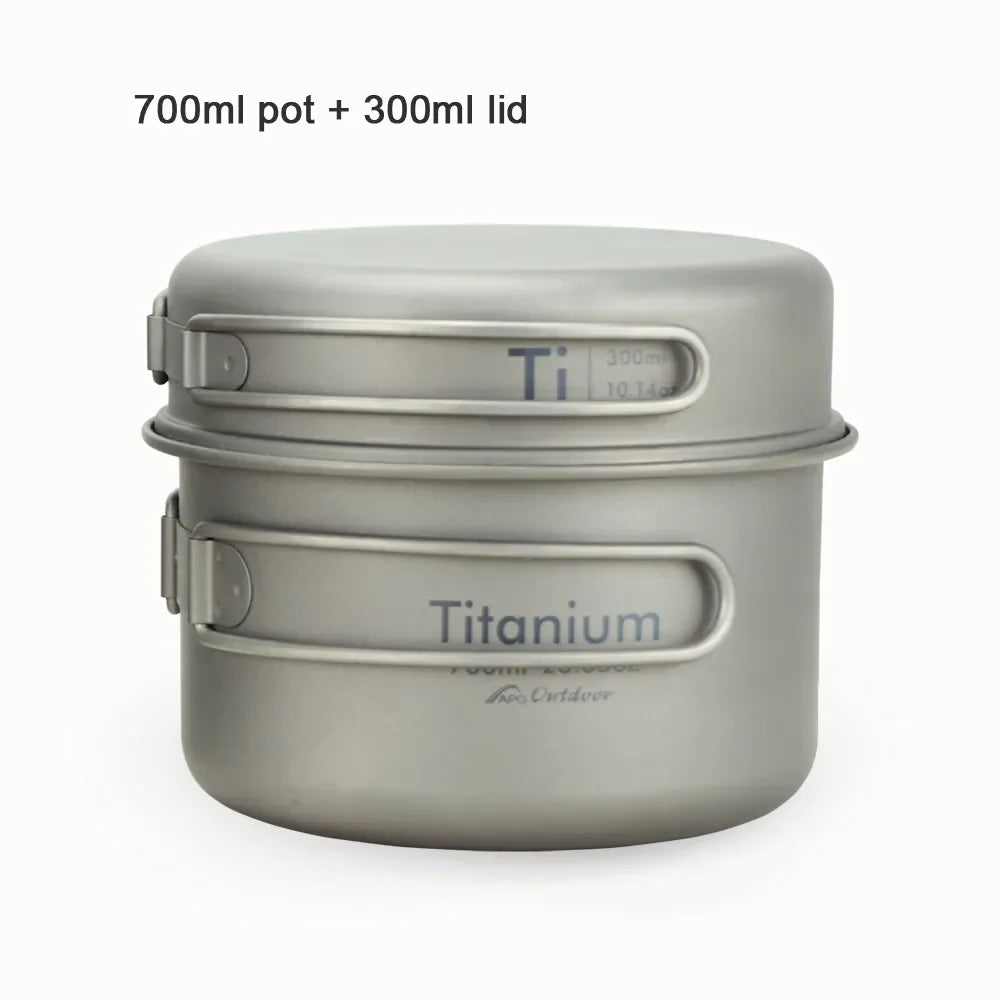 APG Ultralight Titanium Pan and Bowl Set – Perfect Cookware for Outdoor Enthusiasts - 700ml image