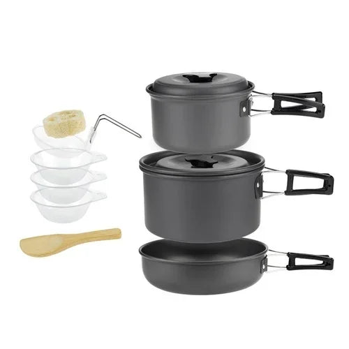 Versatile Camping Cookware Set for Outdoor Enthusiasts - 2-3 person pot set image